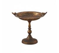 Colcolo Mangiatoia per Uccelli da Esterno Mangiatoia Supporto Piatto Piedistallo Ferro Decorativa E Funzionale con Base Artistica Costruzione in Ferro per, Basso