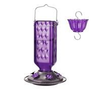Colcolo Mangime per Uccelli Diamante Decorativo per Mangiatoia Riserva Lunga Durata Antigraffio Contro Insetti Funzione Sospesa Adatto a Balcone Patio Zona Relax Attrazione Fauna Selvatica, Viola