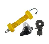 Colcolo Maniglia per Cancello Elettrico con Ancoraggio E Isolatore Realizzata in PP E Metallo Resistente per La Sostituzione in Installazioni Agricole E da Gi, Giallo