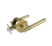 Colcolo Maniglia per Porta con Serratura, Serratura Rotonda per Porta, Sostituzione, Facile Da Installare, Leva Interna Robusta Senza Chiave, per Impieghi Gra, Oro