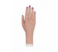 Colcolo Mano Manichino per Pratica Nail Base Stabile in Plastica Realistica Flessibile per Addestramento Tecnico di Unghie E Gioielli Adatta a Principianti E , Nero , Mano Destra Color Pelle Scura