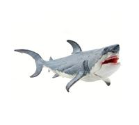 Colcolo Megalodon Figura di Preistorico Giocattolo Modello PVC Animale Marino Mascella Mobile Interattiva Riproduzione Realistica Adatto per Regalo Decorazione Collezione Scuola, L, Megalodonte