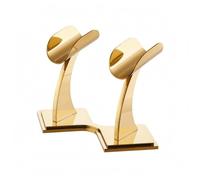 Colcolo Microfono Supporto da Tavolo Microfono Supporto Doppio Porta Microfoni in Acciaio Inossidabile Base Larga Design Curvo Cm Compatto Adatto per Conferenze Domestico, Oro, Oro