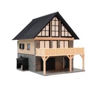 Colcolo Miniatura Architettura di Modello Edificio in 1 64 Villa Stile Europeo a Due Piani Casa Diorama Plastica Dettagli Realistici Cornici Finestra Tetto