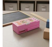Colcolo Miniatura Astuccio Scolastico per Cancelleria da Dollhouse con Scomparti Separati Trasparente Utile per Gioco Immaginario Scuola Casa Delle Bambole, Rosa