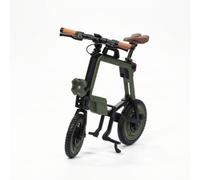 Colcolo Miniatura Bicicletta Modello Bicicletta Pieghevole Scultura Ciclo Collezione con Supporto da Tavolo in PVC E Dettagli di Ruote E Pedali Adatta a Mensole Scrivania Diorama, Verde