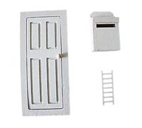 Colcolo Mobili per Porte di Case di Bambole in, Porte in Legno, Accessori di Simulazione per Ornamenti Domestici, Stile a