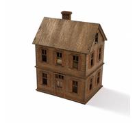 Colcolo Modello Architettonico Edificio in Diorama Miniatura Maquette Fai da Te Due Piani con Persiane Realistiche Adatto per