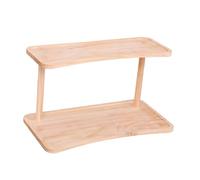 Colcolo Organizer Da Scrivania, Porta Spezie, Elegante Organizer per Trucco a 2 Livelli, Salvaspazio, per Scrivania Da Ufficio, per Il Piano di Lavoro Della C, Marrone