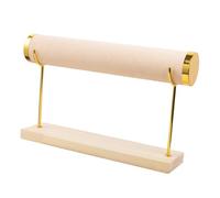 Colcolo Organizzatore del Supporto per Braccialetti, Supporto per Gioielli a Livello Singolo Pratico, griglia per i Capelli, Beige