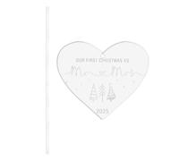 Colcolo Ornamento Natalizio in Acrilico per Il Primo Anniversario di Matrimonio Del Signor E Della Signora 2025 - Regalo Perfetto per Le Coppie - Ottimo Acces