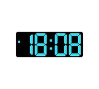 Colcolo Orologio da parete digitale Dimmer Display 12H 24H Orologio da tavolo elettronico temperatura LED Sveglia per a Office Festival Teens, Blu