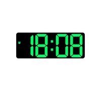 Colcolo Orologio da parete digitale Dimmer Display 12H 24H Orologio da tavolo elettronico temperatura LED Sveglia per a Office Festival Teens, VERDE