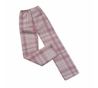 Colcolo Pantaloni BJD per Bambola Quadri Dritti con Fascia Elastica in Tessuto Accessorio Unisex Adatti Guardaroba di Bambole Personalizzazione Display Fotografia, 45CM, Cuore di Fanciulla