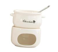 Colcolo Pentola per Sciogliere, Tazza per Fonduta, Set Scaldavivande per Un Appuntamento Romantico, Bianco