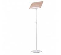 Colcolo per Libri da Pavimento perficie in Legno Girevole da Lettura con Base Rotonda Elegante Ricette per Ufficio Domestico, Bianco