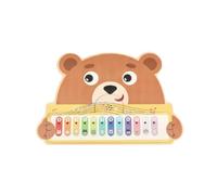 Colcolo Pianoforte Educativo Bambini Pianola Tastiera Giocattolo Strumento Musicale Gioco Interattivo in Legno con Colori Adatto per Apprendimento Precoce