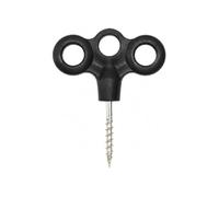 Colcolo Picchetto per Tenda da Campeggio con Design a Tre per Presa Foro Centrale Pratico E Punta a Vite in Acciaio Inox Adatto per Attività Outdoor Campeggio Feste All’aperto, Nero