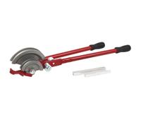 Colcolo Piegatubi Industriale Piegatubi Manuale Curvatubi Attrezzo Curvatubi in Metallo con Doppio Canale per Tubi 15mm E 22mm Angolo Fino Gradi Adatto a, Rosso, Curvatubi Pesante