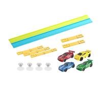 Colcolo Pista da Corsa Portatile Flex Track Starter, Versatile Set da Gioco con Piccole Si Arrotola E Si Monta Facilmente con Le Ventose. Divertim, Blu e Verde