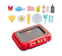 Colcolo Playset da cucina per bambini Set da gioco da cucina da campeggio Pentole Friggitrice per bambini Cucina giocattolo simulata per regali all'aperto, Rosso