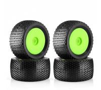 Colcolo Pneumatico Camion Rc Ruota Gommata Cerchio Inserti Spugna Battistrada a Punte con Elevata Presa su Adatto a Pista in Tratti in Uso Ricreativo, Verde Fluorescente, Wrs1