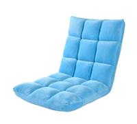 Colcolo Poltrona Pieghevole Singola Sedia Pavimento Divano Letto Materiale Flanella Imbottitura Pp Telaio Acciaio Regolabile Salvaspazio Adatta per Dormitorio, Azzurro Cielo