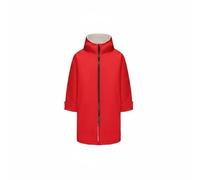 Colcolo Poncho per Bambini Mantella Surf Accappatoio Asciugamano Cappuccio in Microfibra Soffice E Calda per Cambio Riservato all’Esterno con Chiusura a Zip, Rosso E Bianco Sporco, Numeric_10, Tall