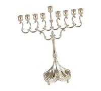 Colcolo Portacandele Menorah di Hanukkah con 9, Candeliere, Decorazione, Accessori per Candelieri, Candelabro, Candelabro per Celebrazioni di, Argento