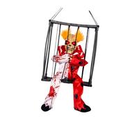 Colcolo Prigione Spaventosa, Prigioniero Morto in Gabbia, Giocattolo Horror Complicato, Vocalizzazione Luminosa, Urla di Terrore, Decorazioni per, Rosso Bianco