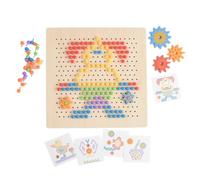 Colcolo Puzzle 2 in 1 con Pioli e Ingranaggi Incastrabile Puzzle a Forma di Cupola con Pioli Senza Schermo per attività Familiari