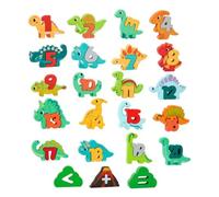 Colcolo Puzzle di Abbinamento Educativo in Legno Bordi Arrotondati Puzzle con Pezzi Immagini Simboli Colori Vivaci Giocattolo per Genitori, Casa, Stile A