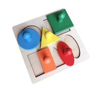 Colcolo Puzzle Educativo in Legno per Bambini Gioco Didattico con Forme Colorate Rompicapo con Pomelli per Coordinazione Pannello di Apprendimento Sensoriale, Tavola Multi 3D Grab