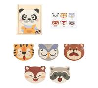 Colcolo Puzzle in legno per bambini che imparano a riconoscere i puzzle, abilità motorie fini, puzzle di animali, abbinabili per bambini e bambine dai 3 anni