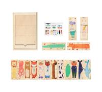 Colcolo Puzzle in Legno per Bambini, Puzzle di apprendimento, Regalo educativo, Portatile, Abiti abbinabili, per Bambini dai 3 Anni in su