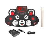 Colcolo Roll up Kit Drum Electronic Set Strumento Accessori per la festa Multifunzione Multifunzione Strumento musicale compatto, Orso