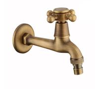 Colcolo Rubinetto Lavatrice Rubinetto Parete Rubinetto per Elettrodomestici Rubinetto Acqua Fredda in Ottone con Finitura Classica E Flusso Controllato, Lungo, Antico