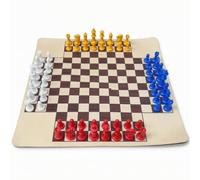 Colcolo Scacchiera Giocatori Scacchi Set Gioco da Tavolo Strategia Coordinazione Materiale Plastica con Re 49mm Adatto per Regalo Home Decor Collezione Usi Ricreativi