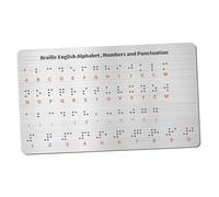 Colcolo Scheda didattica con alfabeto in Braille, regalo didattico efficace, materiale didattico, scheda di apprendimento Braille per adulti, Argento 1 Pz