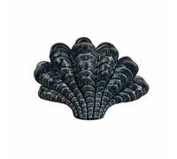 Colcolo Scultura Conchiglia Ornamento Statua Decorativa Ceramica Linee Sovrapposte Texture Artistica Armonia Visiva Adatta per Soggiorno Camera da Letto, color to 1, Piccolo