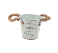 Colcolo Secchiello per Fiori, Vaso in Metallo, Secchiello per Fiori in Metallo per Soggiorno, Patio, Fattoria, Verde Chiaro