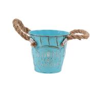Colcolo Secchiello per Fiori, Vaso in Metallo, Secchiello per Fiori in Metallo per Soggiorno, Patio, Fattoria, Blu