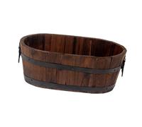 Colcolo Secchio fioriera, Vaso per Piante, Organizer per Fiori, Opera d'Arte, Secchio per Fiori in Legno per Interni, Giardino, Decorazione per Esterni, Ovale