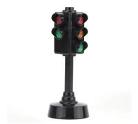 Colcolo Semaforo per Bambini Stradale Giocattolo Educativo Interattivo Luci E Suoni Cambio Automatico Colori per Gioco di Città, 4.5 Pollici, Semaforo Nero da 4.5 Pollici in Busta