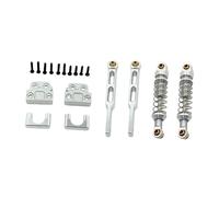 Colcolo Set di ammortizzatori Posteriori RC, Hardware di Montaggio, Pezzi di Ricambio in 1:12, assale Posteriore, Balestra, Barre modificate per MN82T, Argento