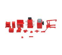 Colcolo Set di Attrezzi da Garage in Miniatura in 1/64, Compatto, per Decorazioni di Diorama, Attrezzi per La Riparazione di Auto, Cassette degli Attrez