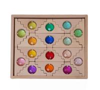 Colcolo Set di blocchi da costruzione arcobaleno, blocchi da costruzione, impara a colorare, coordinare occhio-mano, impilare cubi in legno arcobaleno e