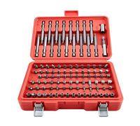 Colcolo Set di Punte Cacciavite con Inserti Driver E Bussole Assortimento Bit con Adattatore di Estensione in Acciaio S2 Valigetta a Conchiglia con Chiusure
