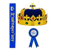 Colcolo Set di Travestimenti con Corona per Feste di Halloween, concorsi, Compleanni, Blu