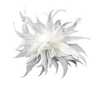 Colcolo Spilla Brooch Pin Accessorio Abbigliamento Artificiale Ornamento Fiore per Donna Adatta per Matrimonio Serata Vintage, Bianco
